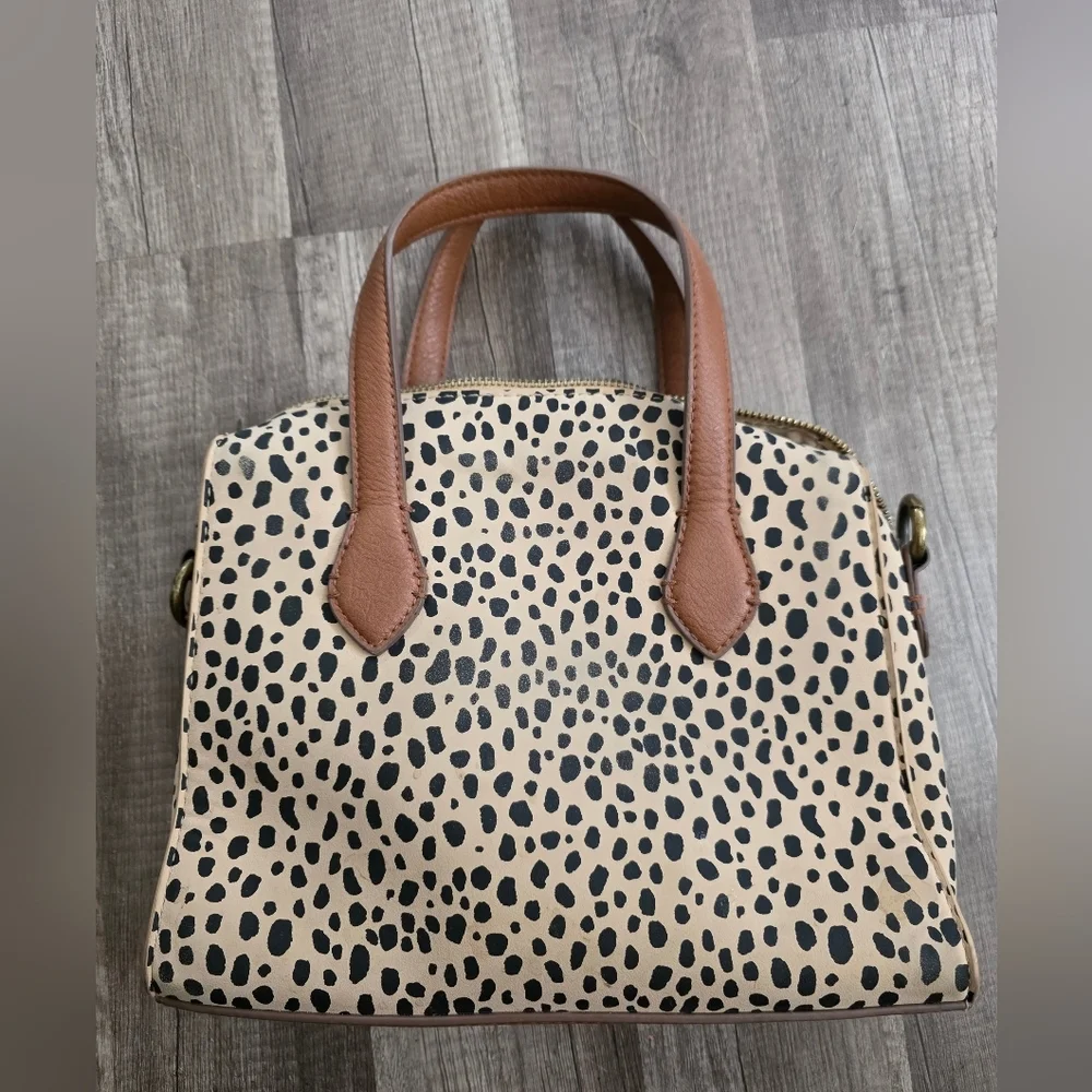 Universal Thread Target Leopard Animal Print Satchel Tan Crossbody Nano Boho